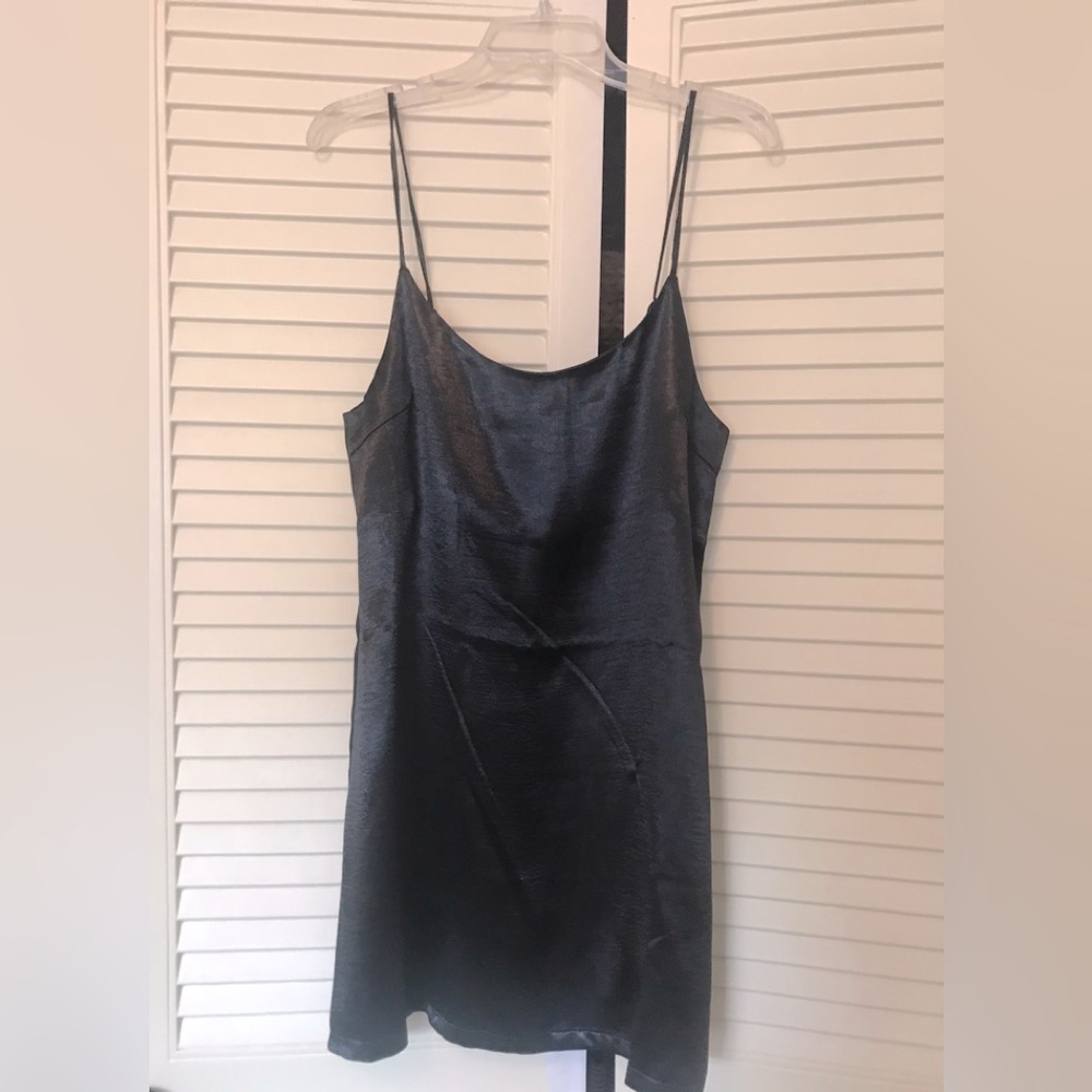 Silenced + Noise skinny strap black polyester party dress